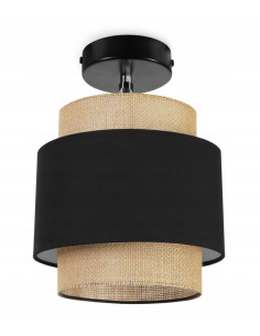 Lampa kinkietowa BOHO z regulacją światła w kolorach czarnym i beżowym - idealna do sypialni i salonu. 2