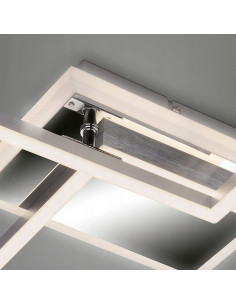 Plafon LED Briloner 50x38,8 cm srebrny z pilotem i regulacją barwy światła - nowoczesne oświetlenie do wnętrz 2