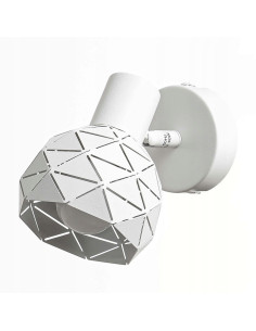 Kinkiet metalowy Reus w kolorze czarnym, idealny do sypialni i oświetlenia nocnego z funkcją ruchomego reflektora.