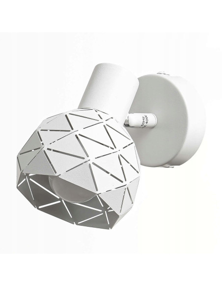 Kinkiet metalowy Reus w kolorze czarnym, idealny do sypialni i oświetlenia nocnego z funkcją ruchomego reflektora.