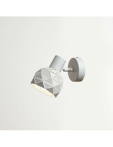 Kinkiet metalowy Reus w kolorze czarnym, idealny do sypialni i oświetlenia nocnego z funkcją ruchomego reflektora.