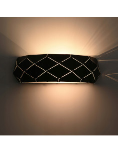 Kinkiet Reus - Czarny Styl Glamour z Eleganckim Wzorem do Nowoczesnych Wnętrz 2