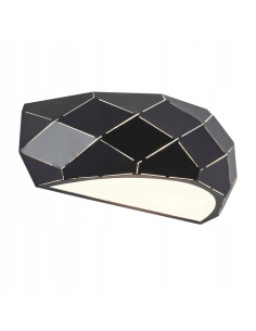 Kinkiet Reus - Czarny Styl Glamour z Eleganckim Wzorem do Nowoczesnych Wnętrz