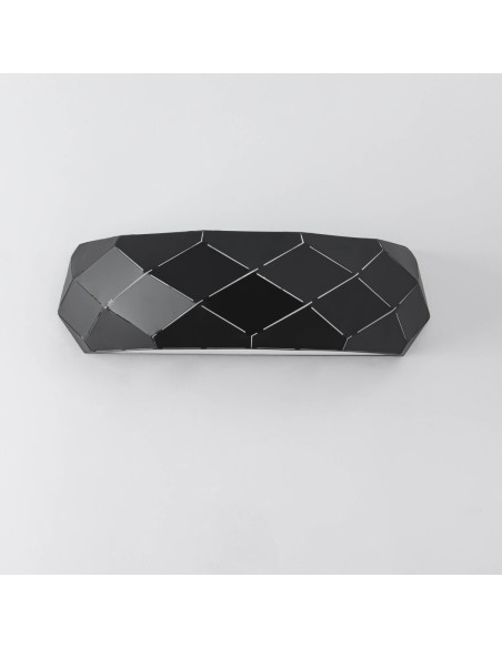 Kinkiet Reus - Czarny Styl Glamour z Eleganckim Wzorem do Nowoczesnych Wnętrz