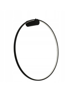 Nowoczesny kinkiet LED Mirror w kształcie koła, czarny, IP44 do łazienki, oświetlenie 2100 lumenów z ciepłym światłem