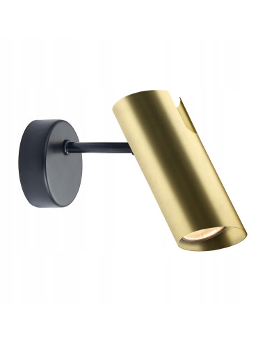 Plafon metalowy Futuro w eleganckim złotym kolorze z regulacją światła, minimalistyczny design do nowoczesnych wnętrz