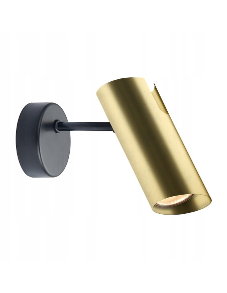 Plafon metalowy Futuro w eleganckim złotym kolorze z regulacją światła, minimalistyczny design do nowoczesnych wnętrz