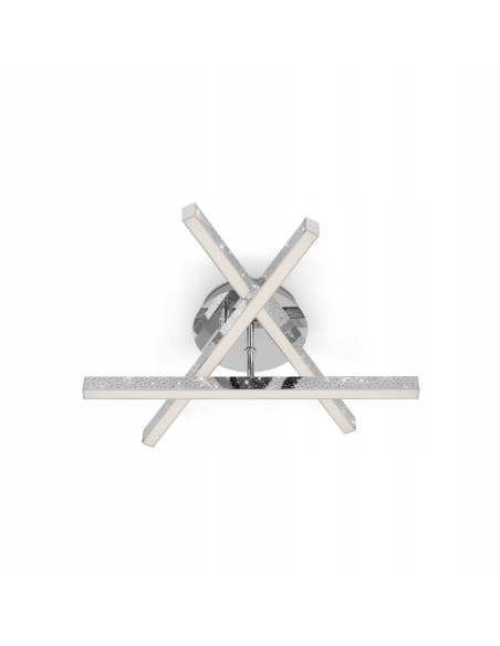 Nowoczesny Plafon LED Srebrny 40x11,2 cm z Zintegrowanym Źródłem Światła do Kuchni i Salonów - Outlet NS-Lighting