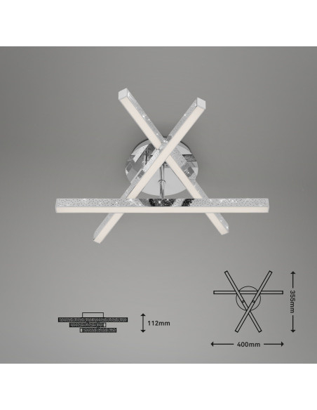 Nowoczesny Plafon LED Srebrny 40x11,2 cm z Zintegrowanym Źródłem Światła do Kuchni i Salonów - Outlet NS-Lighting
