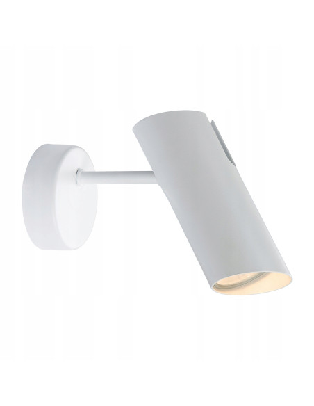 Regulowany kinkiet skandynawski Futuro z wysięgnikiem - nowoczesne oświetlenie do czytania w białym kolorze