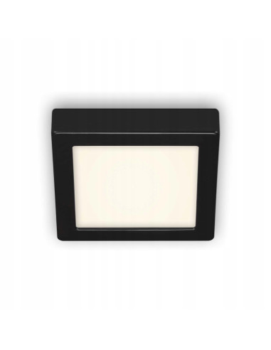 Plafon LED Briloner 12W kwadratowy 17x3,2 cm czarny - nowoczesne oświetlenie do korytarzy i wnętrz