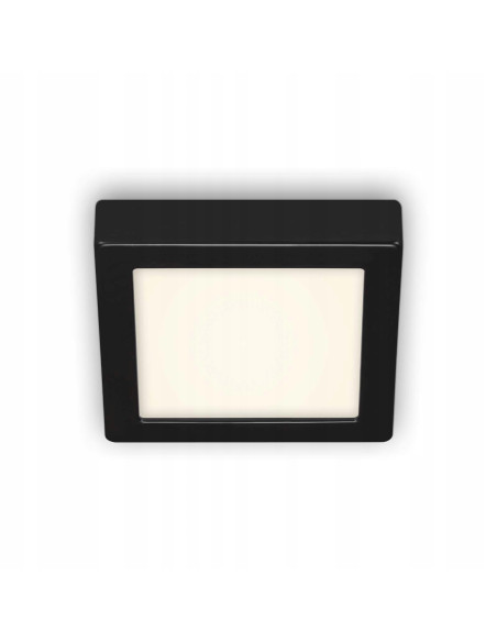 Plafon LED Briloner 12W kwadratowy 17x3,2 cm czarny - nowoczesne oświetlenie do korytarzy i wnętrz