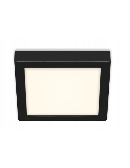 Plafon LED Briloner 12W kwadratowy 17x3,2 cm czarny - nowoczesne oświetlenie do korytarzy i wnętrz