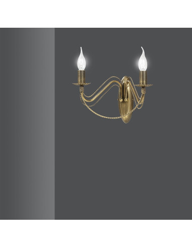 Kinkiet TORI w stylu klasycystycznym, eleganckie oświetlenie ścienne w starym złocie do holu i salonu