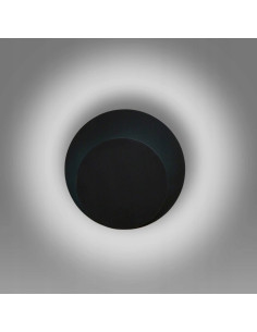 Kinkiet Okrągły "Księżycowa Elegancja" - Nowoczesne Oświetlenie w Kolorze Czarnym, Minimalistyczny Styl, Marka IDEAw 2