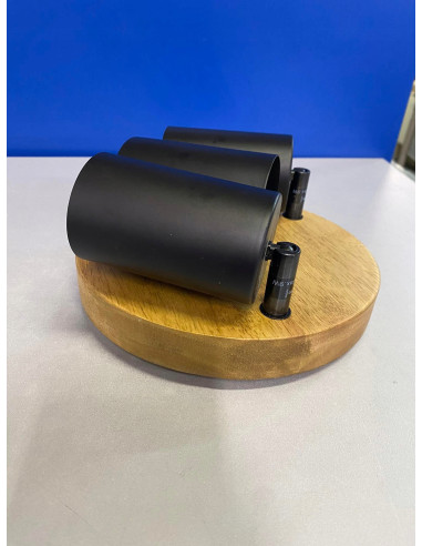 Plafon Briloner czarny w stylu skandynawskim z 3 reflektorami, idealny do salonu i sypialni, IP20