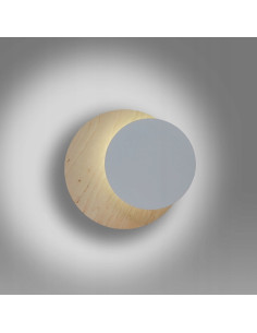 Lampa ścienna CIRCLE - elegancki kinkiet w stylu skandynawskim z drewnianą konstrukcją, idealny do każdego wnętrza. 2