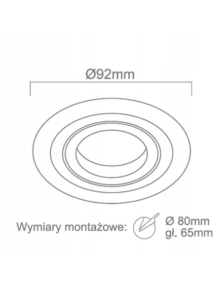 Nowoczesna Lampa sufitowa Pio Bianco - Minimalistyczny plafon LED z ruchomym oczkiem do eleganckich wnętrz.