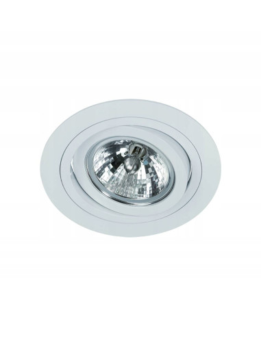 Nowoczesna lampa sufitowa Puro Bianco z ruchomym oczkiem, biała, idealna do jadalni i korytarza