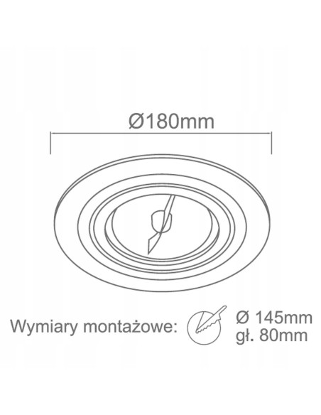 Nowoczesna lampa sufitowa Puro Bianco z ruchomym oczkiem, biała, idealna do jadalni i korytarza