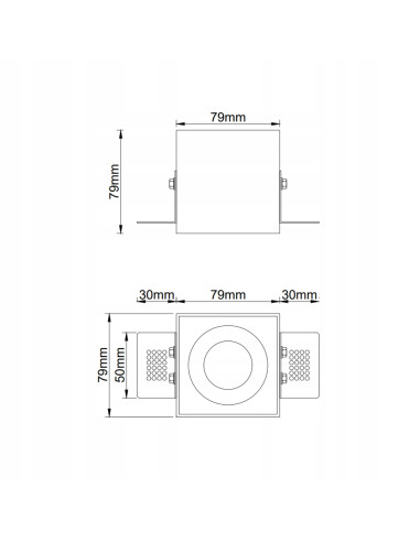 Lampa sufitowa Sotto Bianco – elegancki kwadratowy plafon GU10, nowoczesne oświetlenie do kuchni i biura, energooszczędna.