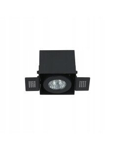 Lampa Sotto Nero - kwadratowy plafon LED w eleganckim czarnym wykończeniu do nowoczesnych wnętrz