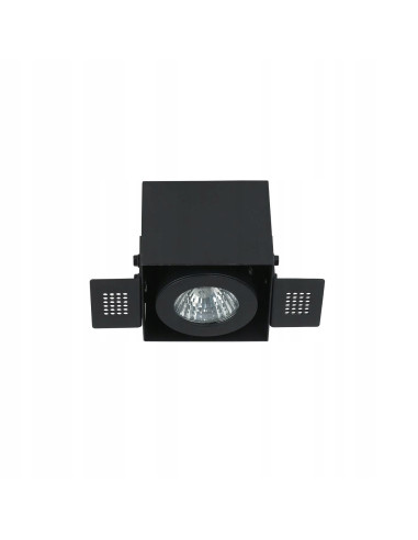 Lampa Sotto Nero - kwadratowy plafon LED w eleganckim czarnym wykończeniu do nowoczesnych wnętrz