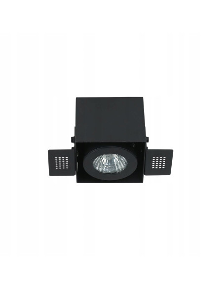 Lampa Sotto Nero - kwadratowy plafon LED w eleganckim czarnym wykończeniu do nowoczesnych wnętrz