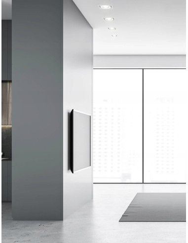 Lampa Sotto Nero - kwadratowy plafon LED w eleganckim czarnym wykończeniu do nowoczesnych wnętrz