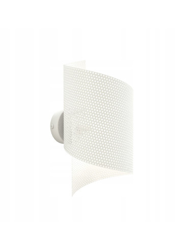 Nowoczesny spiralny klosz oświetleniowy do przedpokoju i klatki schodowej w kolorze białym - elegancka dekoracja wnętrz