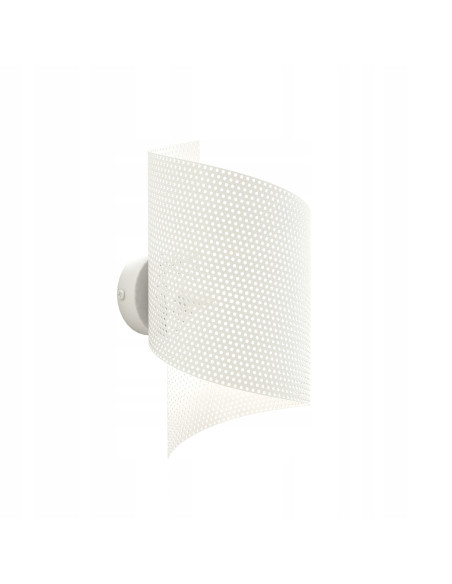 Nowoczesny spiralny klosz oświetleniowy do przedpokoju i klatki schodowej w kolorze białym - elegancka dekoracja wnętrz