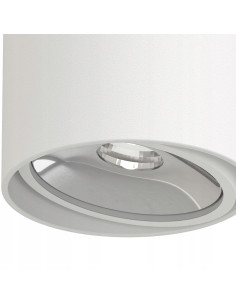 Lampa sufitowa Neo Bianco - Okrągły plafon GU10 z chromowanym akcentem, nowoczesny design dla stylowych wnętrz. 2