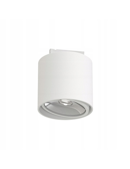 Lampa sufitowa Neo Bianco - Okrągły plafon GU10 z chromowanym akcentem, nowoczesny design dla stylowych wnętrz.