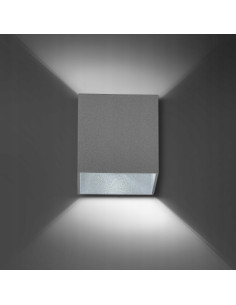 Nowoczesny kinkiet szary Cube – eleganckie oświetlenie minimalistyczne do korytarzy i wnętrz hotelowych