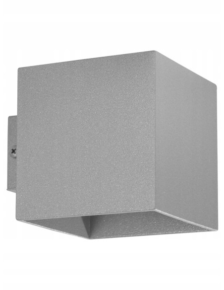 Nowoczesny kinkiet szary Cube – eleganckie oświetlenie minimalistyczne do korytarzy i wnętrz hotelowych