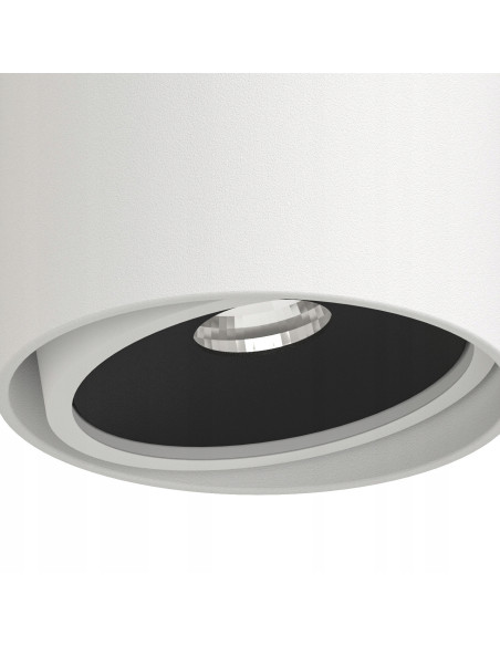 Lampa sufitowa Neo Bianco Mobile Track - nowoczesny plafon biały z czarnymi detalami, idealny do eleganckich wnętrz.