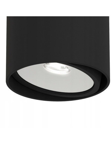 Plafon sufitowy Neo Nero Mobile Track z białym pierścieniem - nowoczesna lampa Orlicki Design do wnętrz