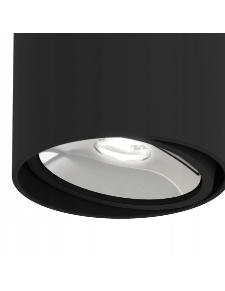 Plafon sufitowy Neo Nero Mobile Track, czarny mat, chromowane detale, GU10, Orlicki Design