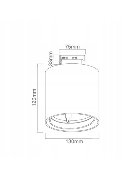 Plafon sufitowy Neo Nero Mobile Track, czarny mat, chromowane detale, GU10, Orlicki Design
