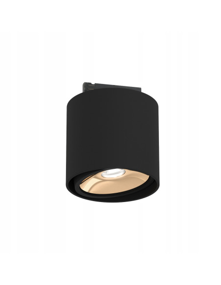 Lampa sufitowa Neo Nero Mobile Track/Ufo Gold – elegancki plafon z czarnym i złotym wykończeniem do szynoprzewodów