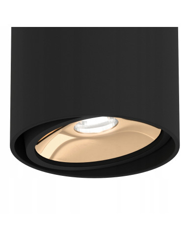 Lampa sufitowa Neo Nero Mobile Track/Ufo Gold – elegancki plafon z czarnym i złotym wykończeniem do szynoprzewodów