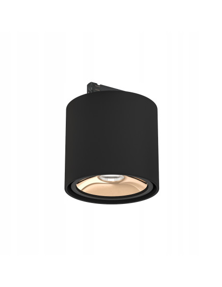 Lampa sufitowa Neo Nero Mobile Track/Ufo Gold – elegancki plafon z czarnym i złotym wykończeniem do szynoprzewodów