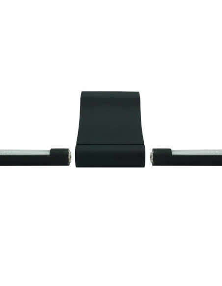 Nowoczesny kinkiet LED AVIORA czarny, wodoodporny, 12W, 1160 lumenów - stylowe oświetlenie do łazienki nad lustro