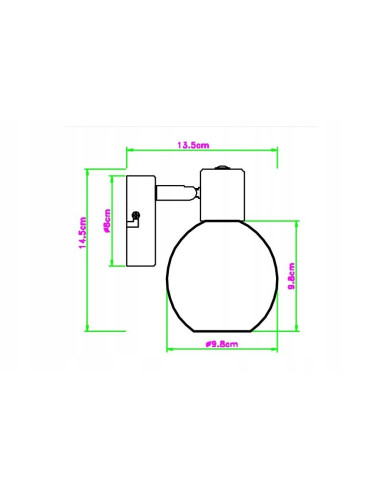 Kinkiet Cortez - czarny z mlecznym kloszem, nowoczesne oświetlenie ścienne do sypialni, elegancki design, regulowane.