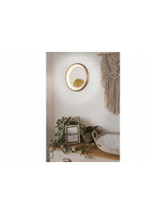 Kinkiet LED Thea 20W w złotej oprawie - nowoczesna lampa idealna do korytarza i przy lustrze, energooszczędna. 2