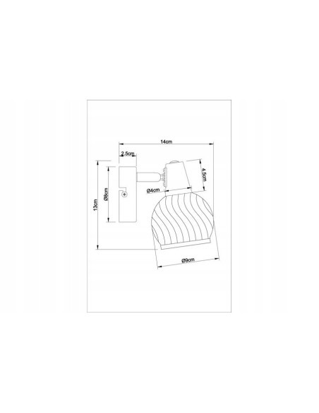 Kinkiet MEGAN czarny z szklanym kloszem - nowoczesna lampa ścienna do stylowych wnętrz