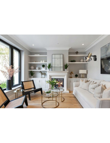 Kinkiet mosiężny Lauree z dymionym kloszem - elegancka lampa ścienna w stylu nowoczesnym i klasycznym