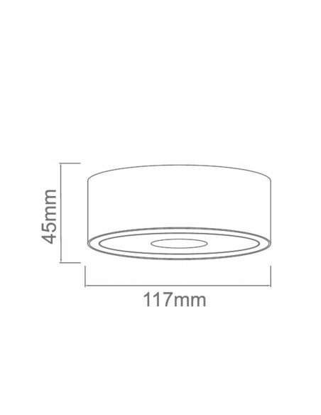 Plafon Neo Bianco Slim LED z czarnym akcentem – nowoczesna lampa sufitowa Orlicki Design do eleganckich wnętrz