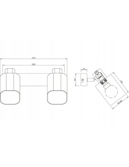 Lampa sufitowa Harlow - nowoczesny plafon z dymionego szkła, reflektory, czarno-szara elegancja do wnętrz.