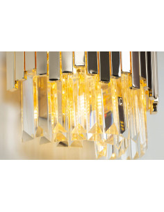 Luksusowy Kinkiet TREND z Kryształowymi Detalami, Złoty, Eleganckie Oświetlenie do Salonu i Sypialni, 3 Źródła Światła 2